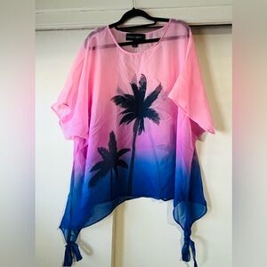 Colleen Lopez multicolor layering blouse for beach or a casual wear. Size M.